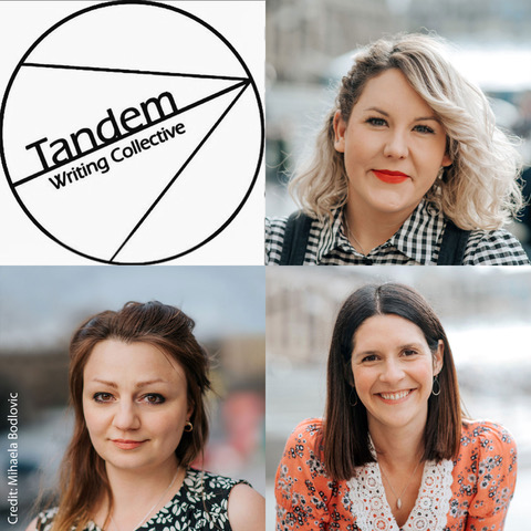 Headshots of the three women writers who form Tandem Writing Collective.